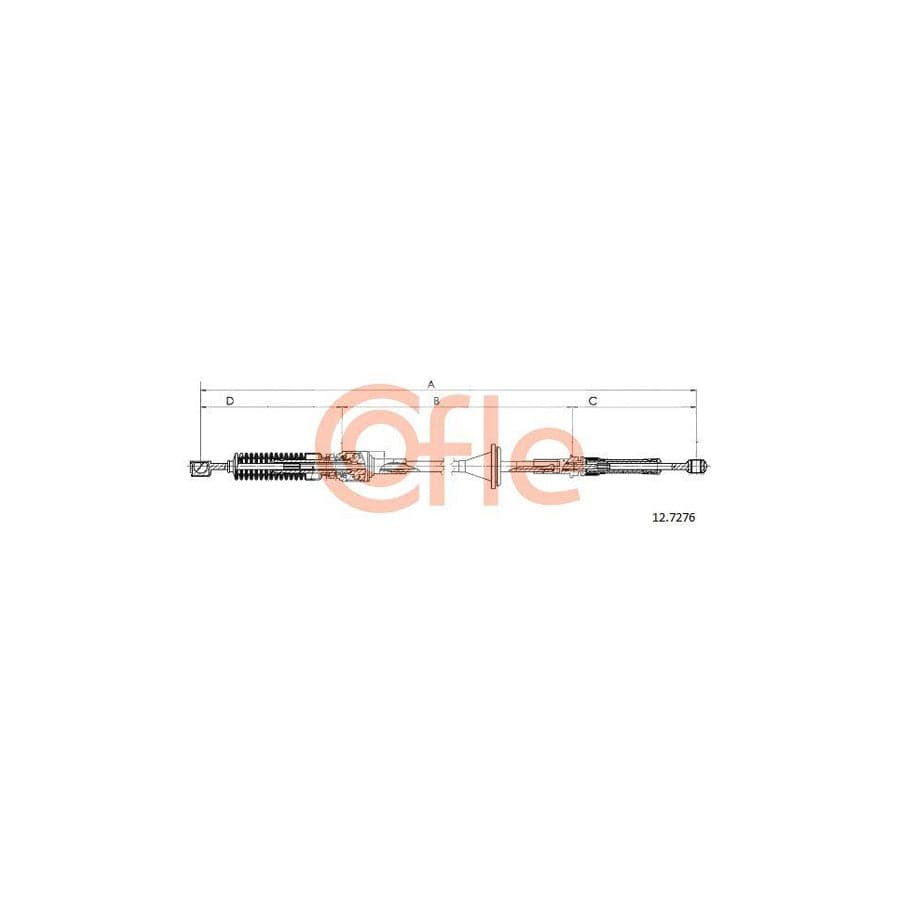 Cofle 92.12.7276 Cable, Manual Transmission for Fiat Panda I Hatchback (141)