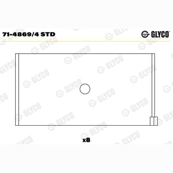GLYCO 71-4869/4STD Connecting Rod Bearing