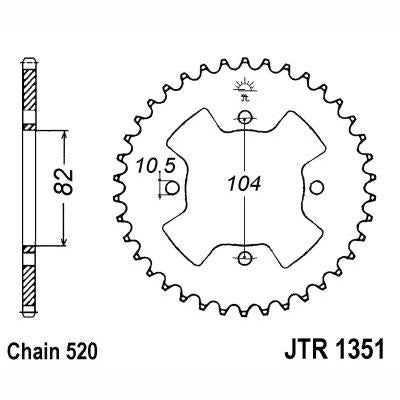 JT JTR1351,40 Chain Sprocket