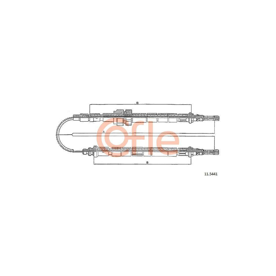 Cofle 92.11.5441 Hand Brake Cable for Ford Fiesta