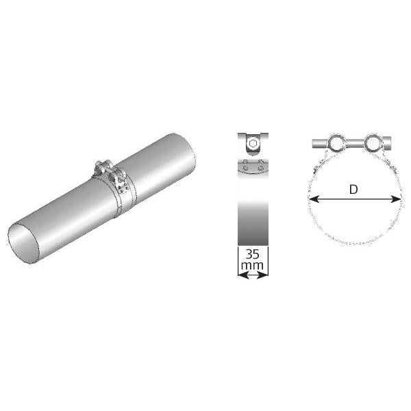 DINEX DIN99812 Exhaust System Clamping Piece