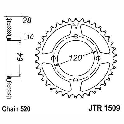 JT JTR1509,41 Chain Sprocket