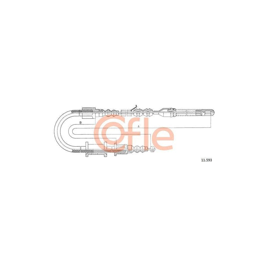 Cofle 92.11.593 Hand Brake Cable for Opel Vectra