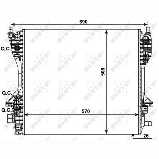 NRF NRF53012 Engine Radiator