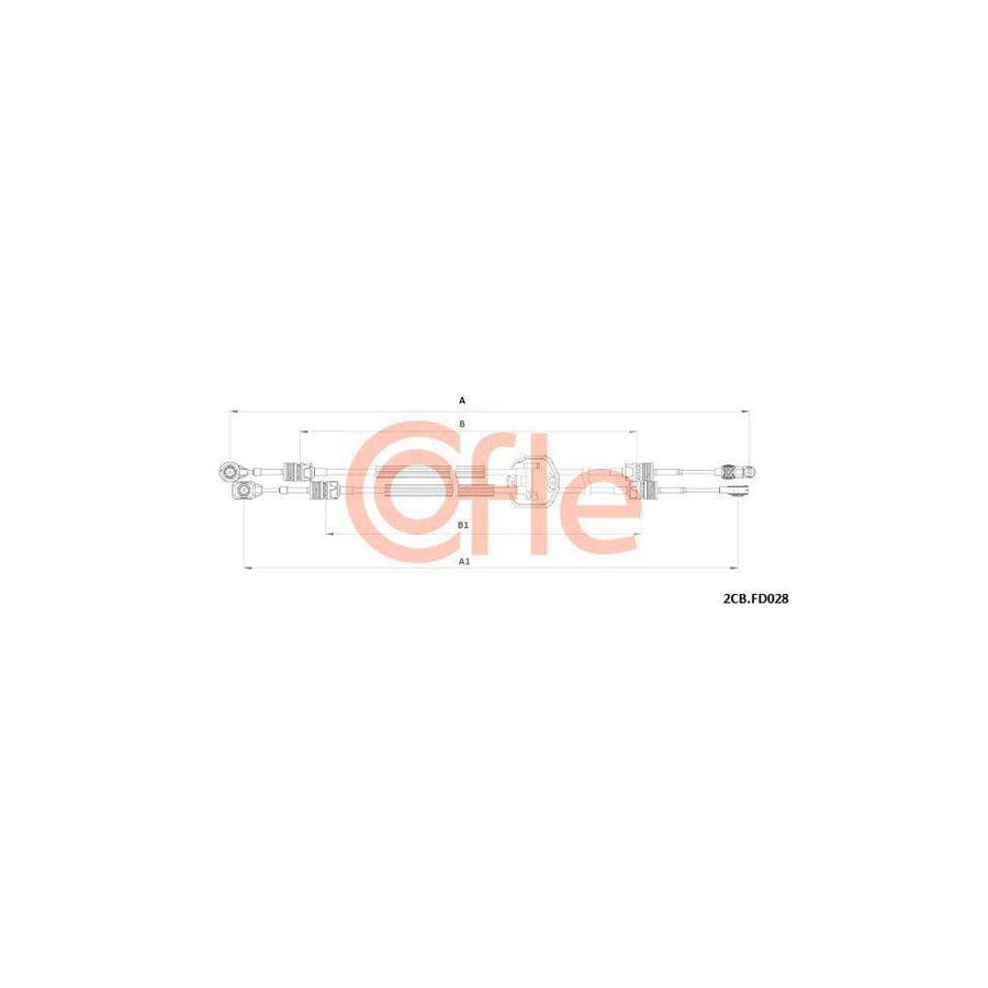 Cofle 92.2Cb.Fd028 Cable, Manual Transmission for Ford Transit