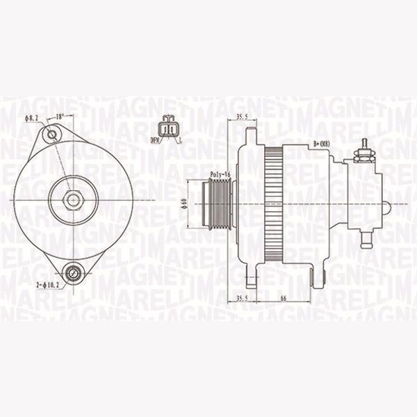 MAGNETI MARELLI 063731899010 Alternator
