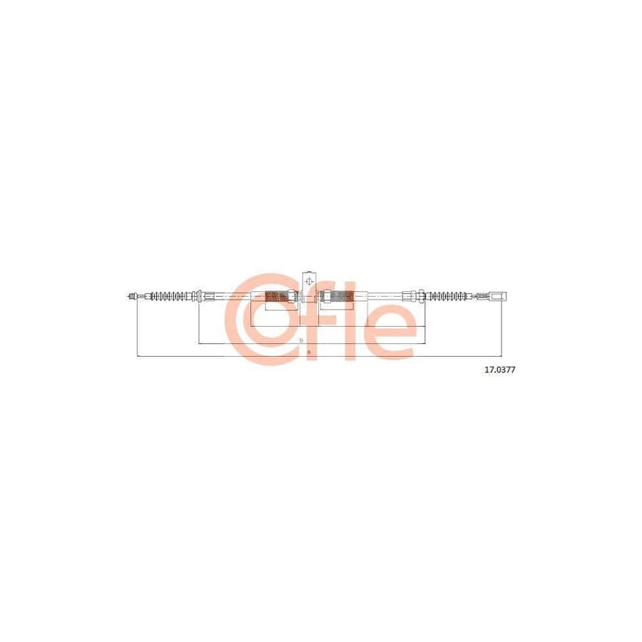 Cofle 17.0377 Hand Brake Cable for Nissan Cabstar (F23, H41, H42) Platform / Chassis