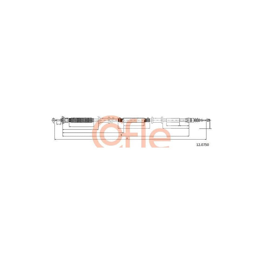 Cofle 92.12.0750 Hand Brake Cable for Alfa Romeo Giulietta Hatchback (940)