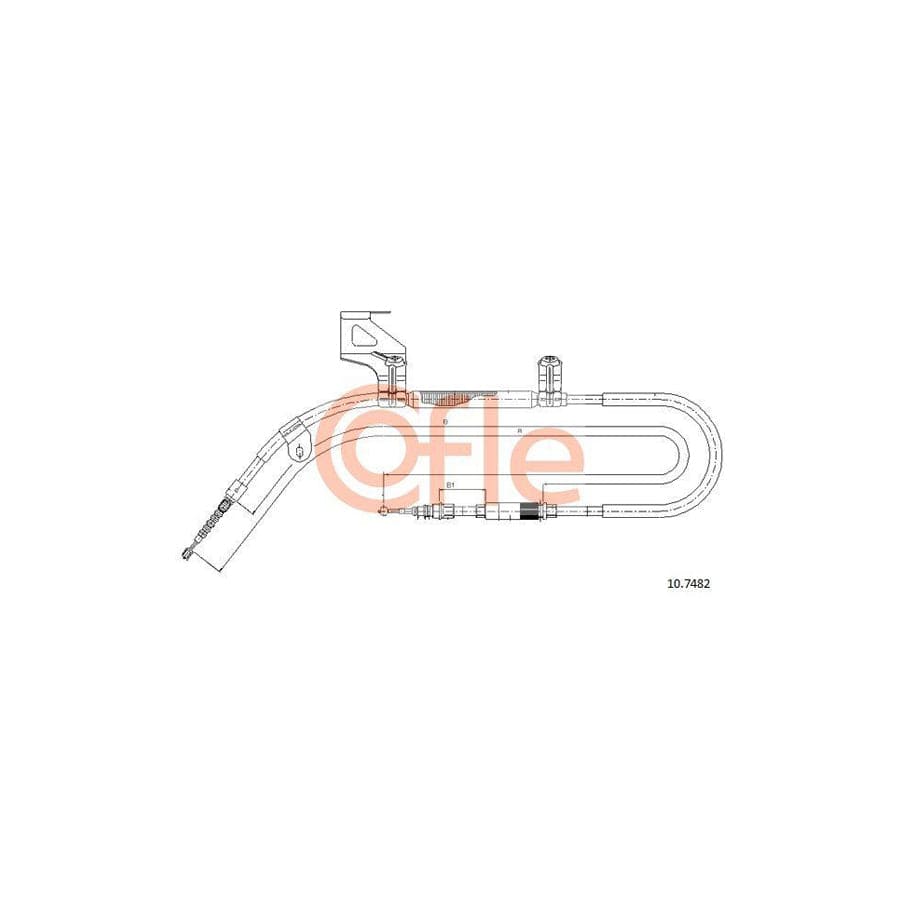 Cofle 10.7482 Hand Brake Cable for VW Passat