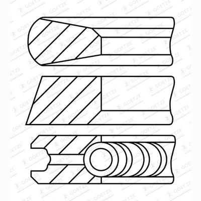 GOETZE 08-445300-00 Piston Ring Kit