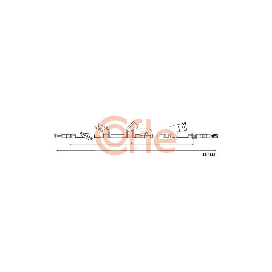Cofle 92.17.4113 Hand Brake Cable for Honda CIVIC VII Hatchback (Eu, Ep, Ev)
