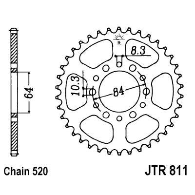 JT JTR811,48 Chain Sprocket