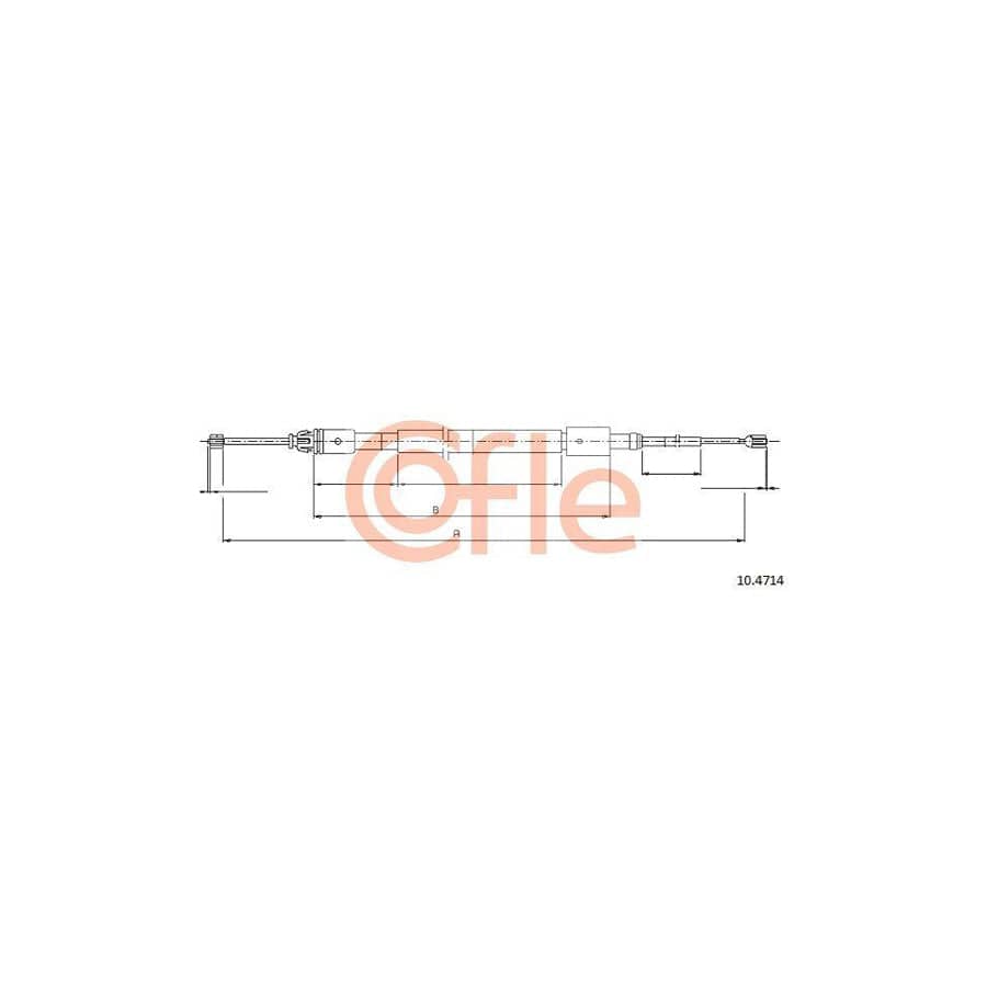 Cofle 92.10.4714 Hand Brake Cable for Citroen C3