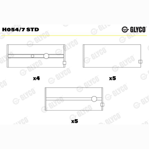 GLYCO H0547STD Crankshaft Bearing