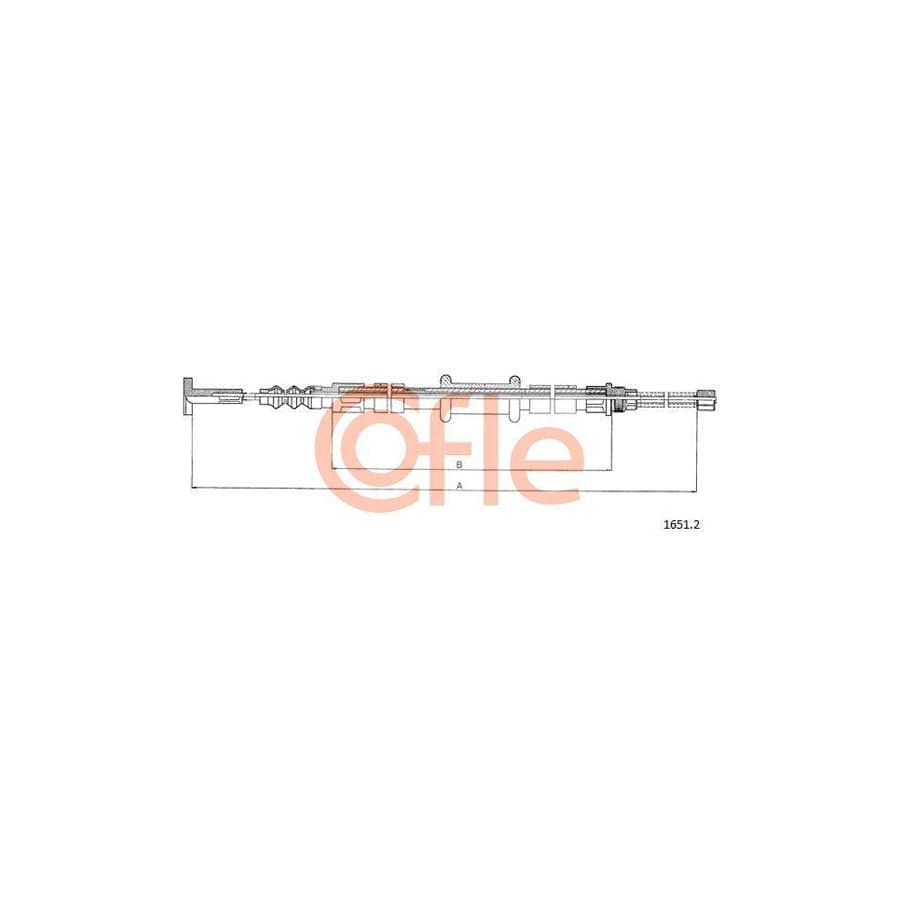 Cofle 1651.2 Hand Brake Cable