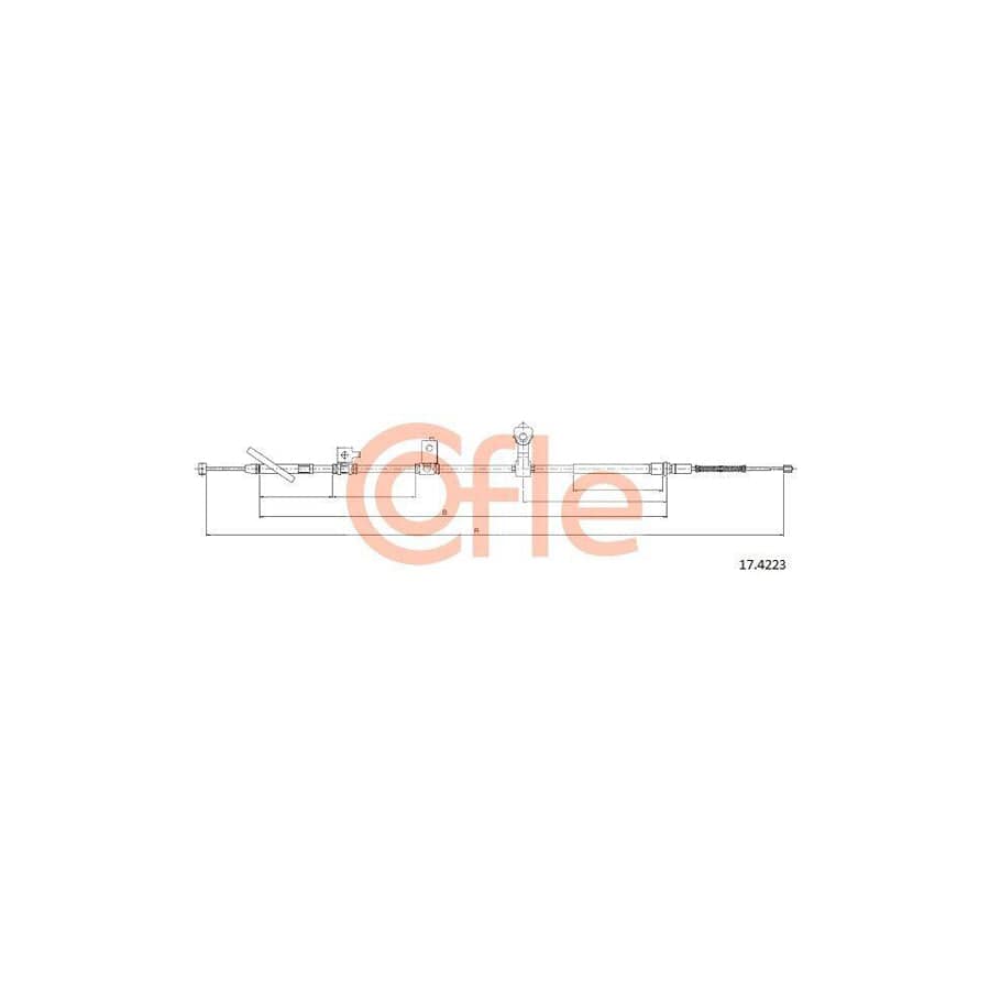 Cofle 17.4223 Hand Brake Cable for Honda Hr-V I (Gh)