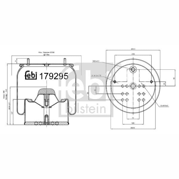 FEBI FE179295 Air Suspension Bellow