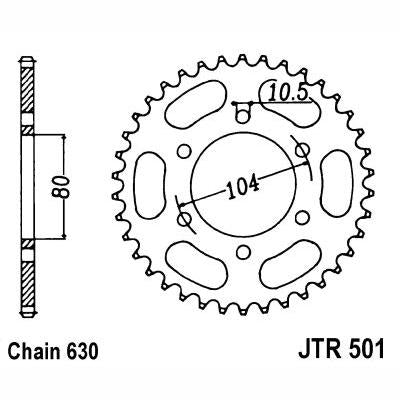 JT JTR501,42 Chain Sprocket