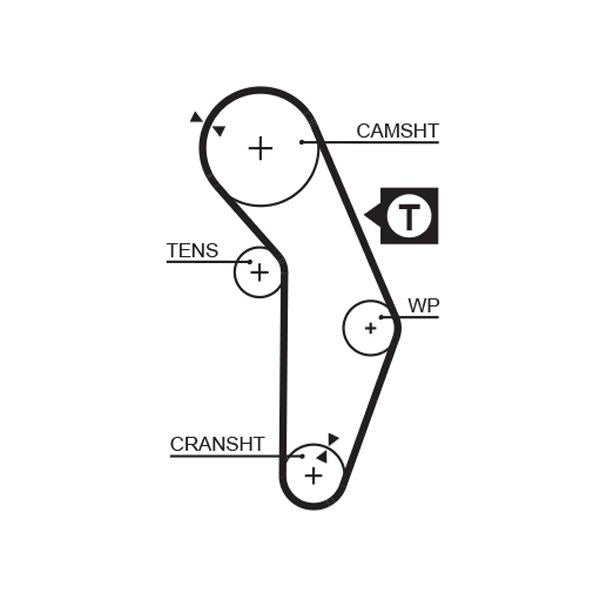 GATES GAT5350XS Timing Belt