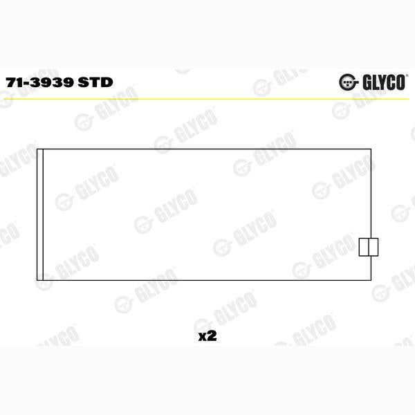 GLYCO 71-3939STD Connecting Rod Bearing