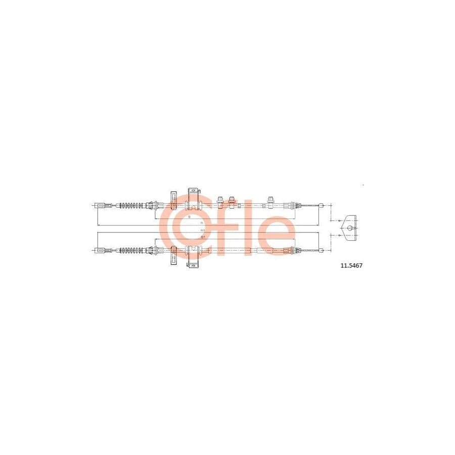 Cofle 11.5467 Hand Brake Cable for Ford Fiesta Mk6 Van