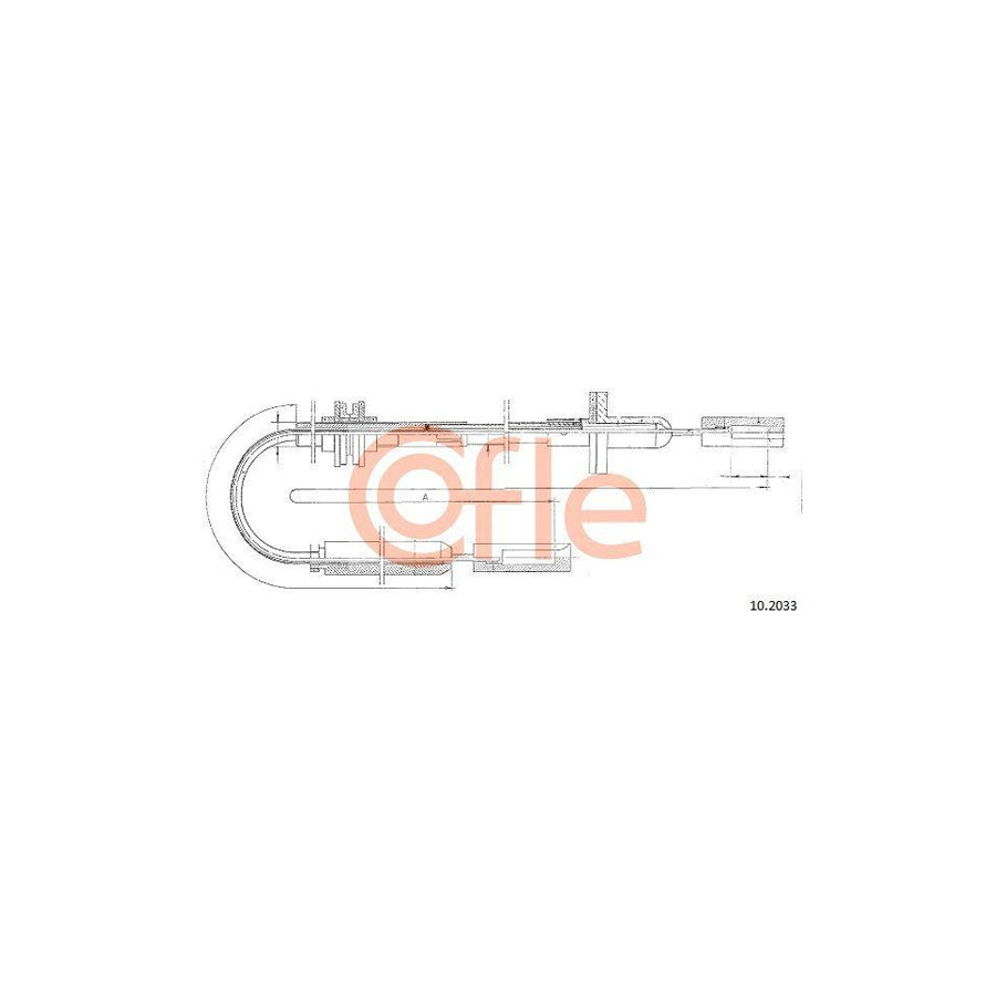 Cofle 10.2033 Clutch Cable for Audi 100