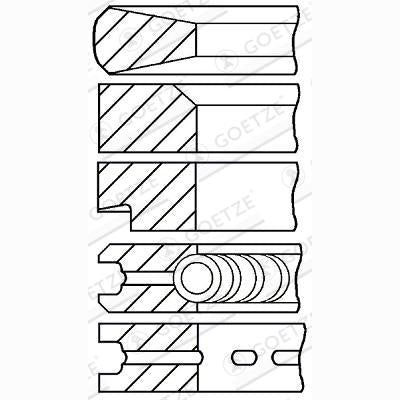 GOETZE 08-420200-00 Piston Ring Kit