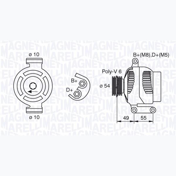 MAGNETI MARELLI 063377494010 Alternator
