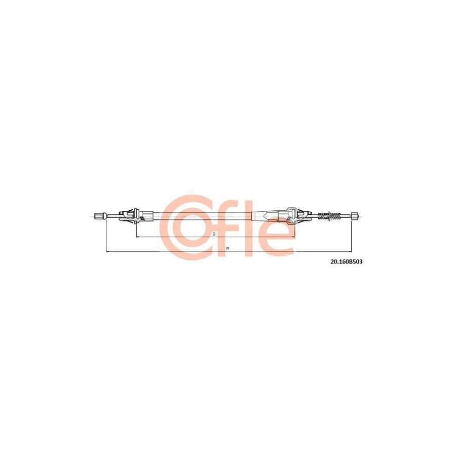 Cofle 20.160B503 Hand Brake Cable for Jeep Cherokee II (Xj)
