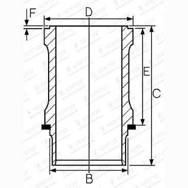 GOETZE 15-112800-00 Cylinder Liner