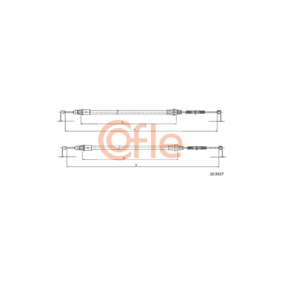 Cofle 92.10.9337 Hand Brake Cable for Smart Fortwo