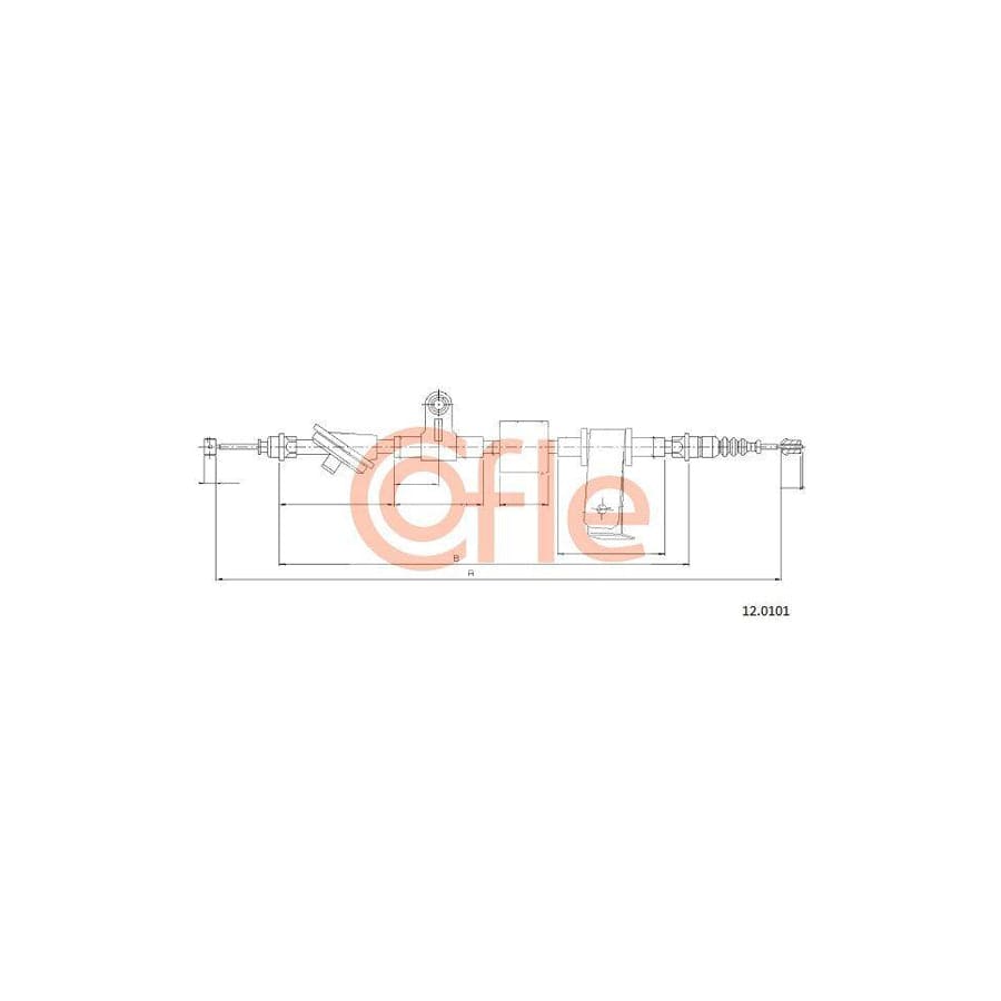 Cofle 92.12.0101 Hand Brake Cable for Alfa Romeo 159