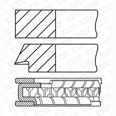 GOETZE 08-430100-00 Piston Ring Kit