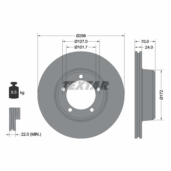 AUTOFREN SEINSA D7-051C Brake Caliper Guide Sleeve Kit