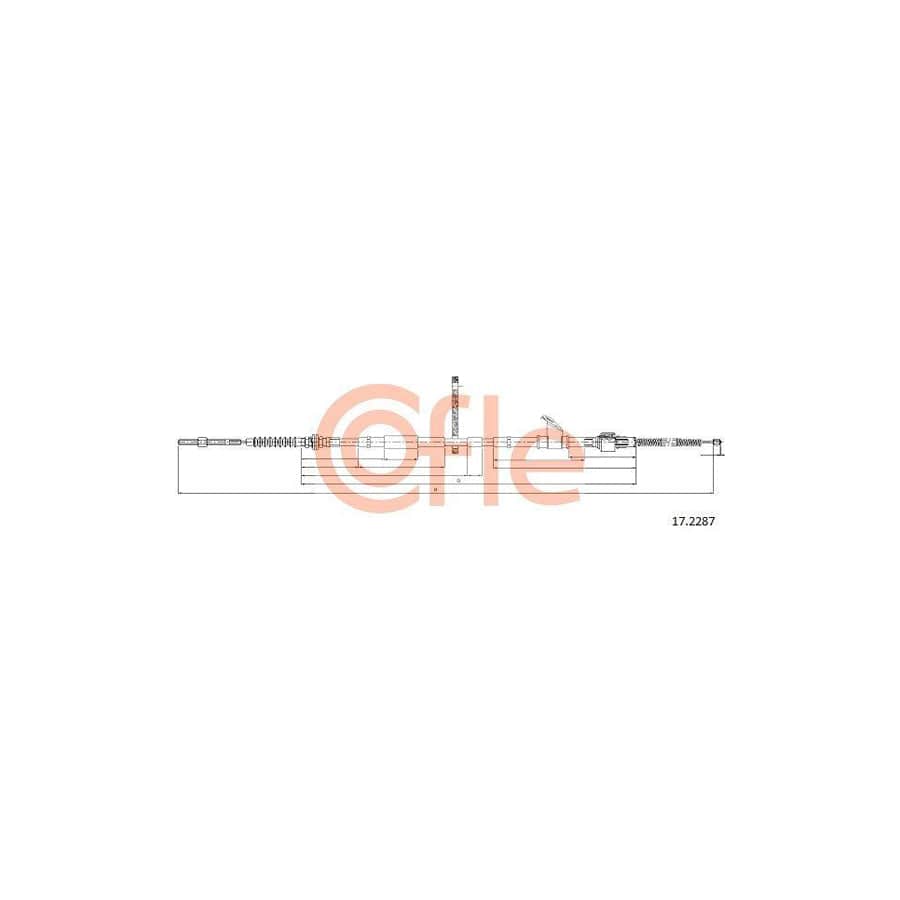 Cofle 17.2287 Hand Brake Cable for Mitsubishi L200 III Pickup (K6)