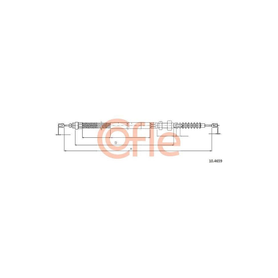 Cofle 92.10.4659 Hand Brake Cable for Citroen Xantia