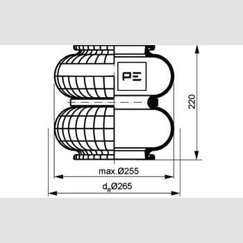 PETERS 084.205-71 Air Suspension Bellow