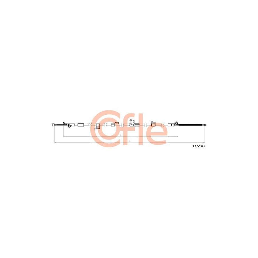 Cofle 17.5143 Hand Brake Cable for Suzuki Celerio (Lf)