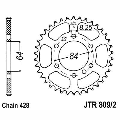 JT JTR809/2,45 Chain Sprocket
