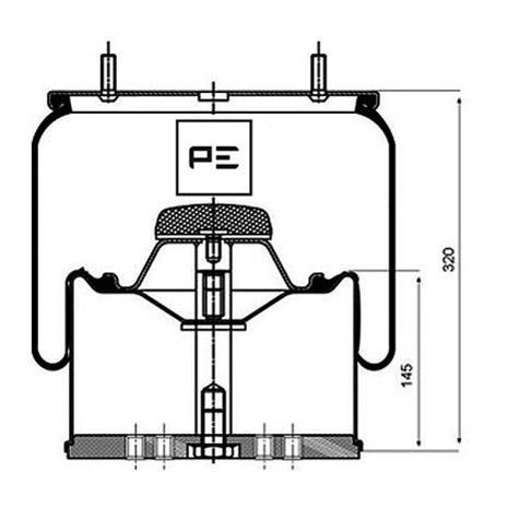 PETERS 084.116-72 Air Suspension Bellow