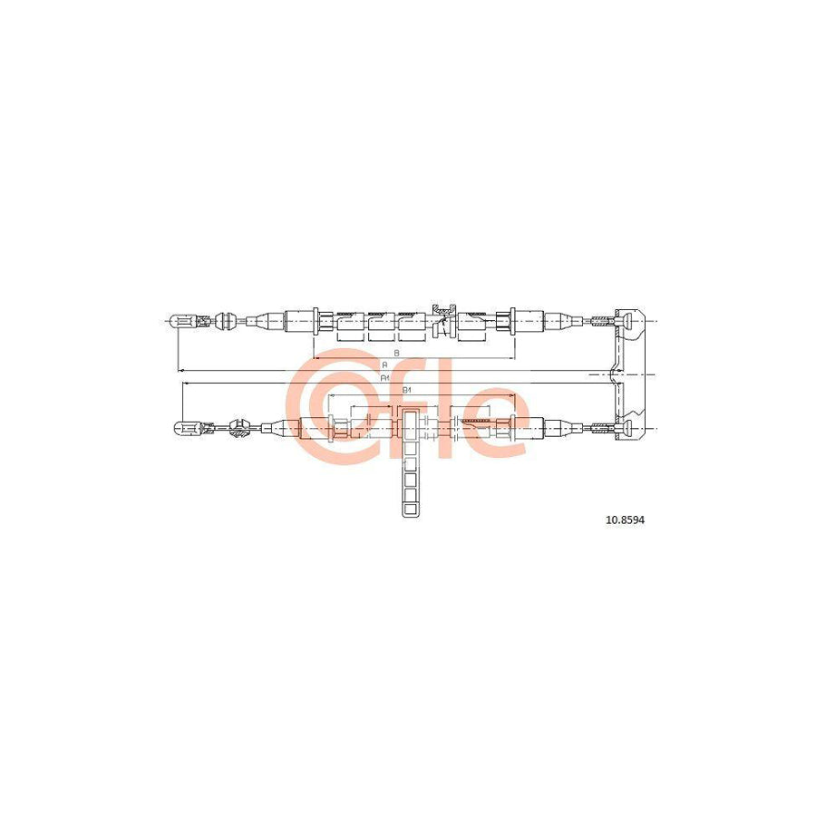 Cofle 92.10.8594 Hand Brake Cable