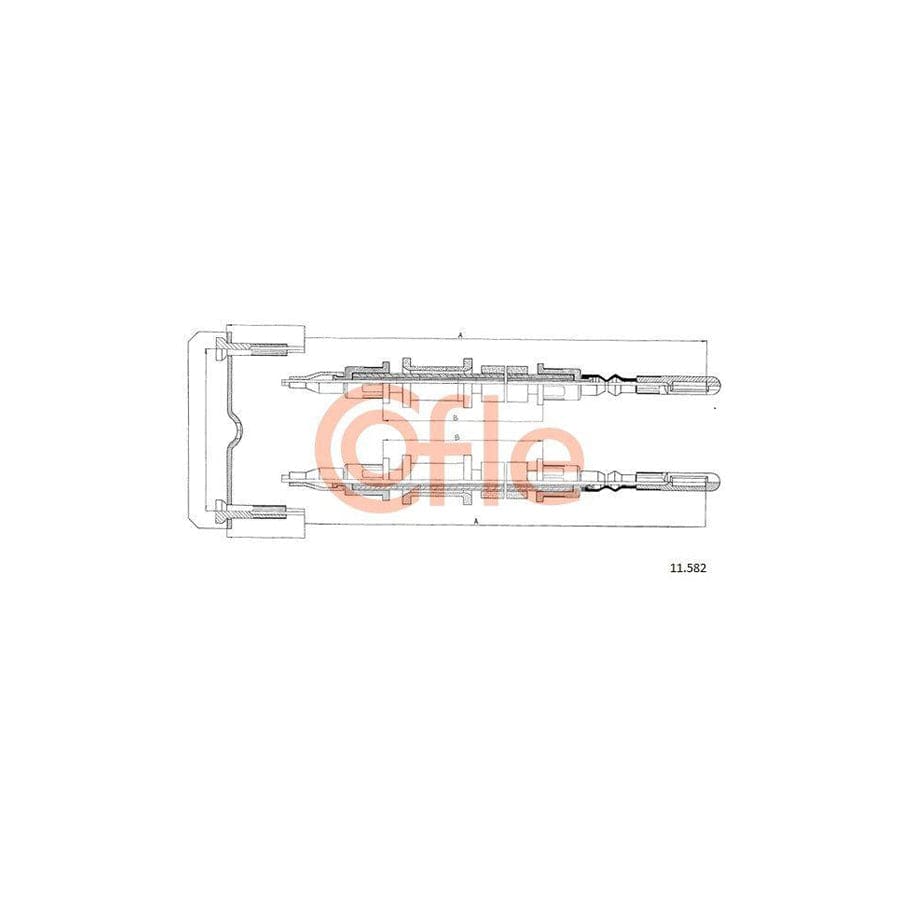 Cofle 11.582 Hand Brake Cable for Opel Omega