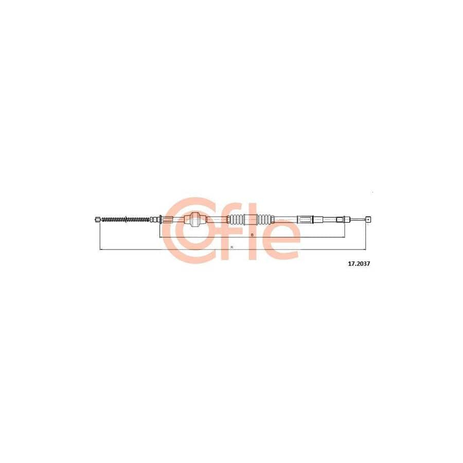 Cofle 17.2037 Hand Brake Cable for Mitsubishi Lancer