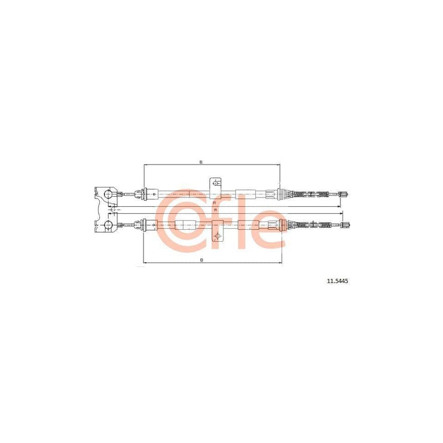 Cofle 11.5445 Hand Brake Cable for Ford Fiesta