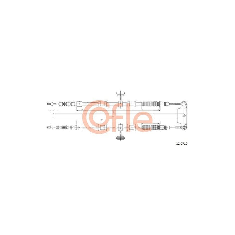 Cofle 92.12.0710 Hand Brake Cable for Fiat Croma