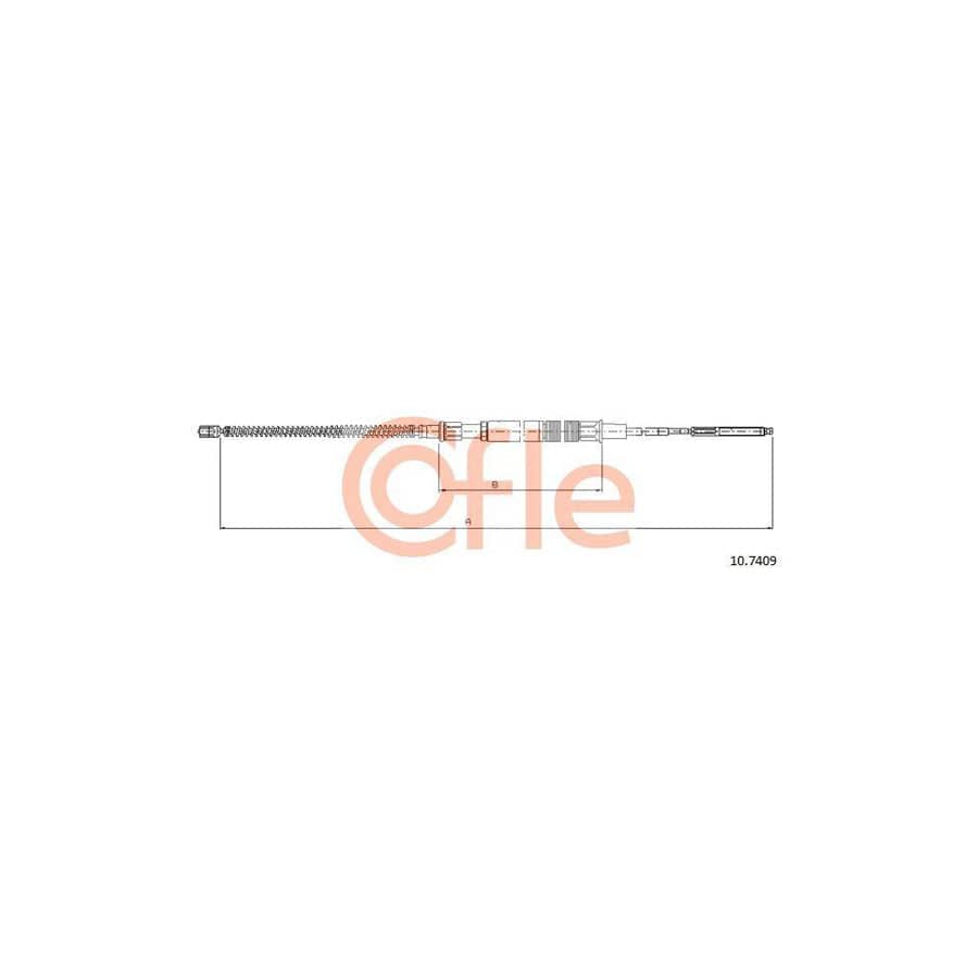 Cofle 92.10.7409 Hand Brake Cable for VW Golf