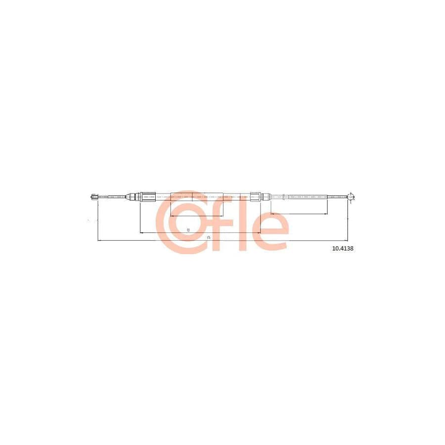 Cofle 92.10.4138 Hand Brake Cable for BMW 1 Series