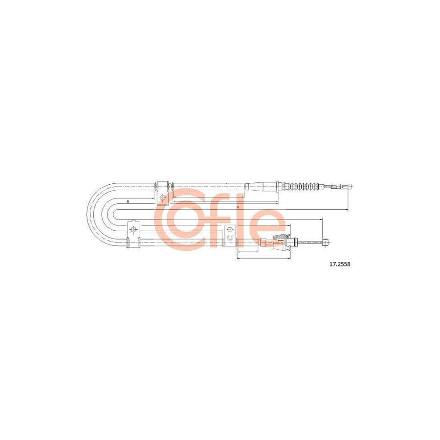 Cofle 92.17.2558 Hand Brake Cable for Hyundai Elantra