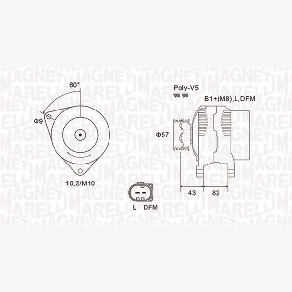 MAGNETI MARELLI 063731759010 Alternator