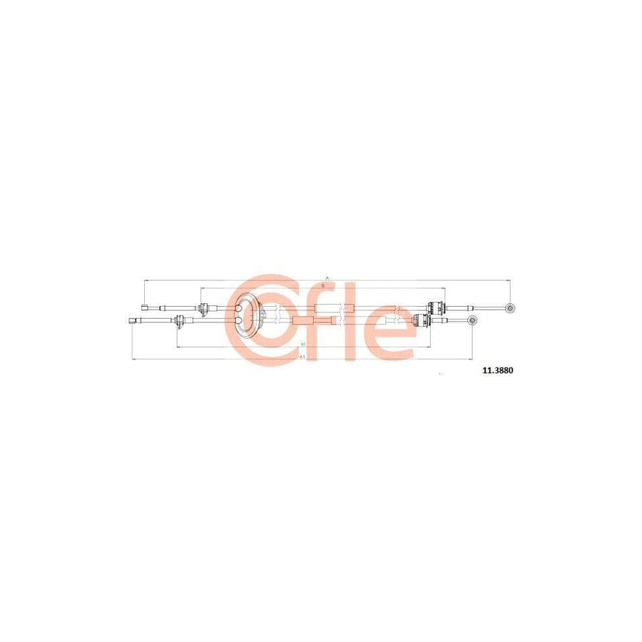 Cofle 92.11.3880 Cable, Manual Transmission for Peugeot 207